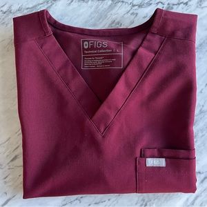 FIGS LEON BURGUNDY LARGE